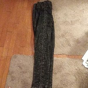 Black lace up jeans